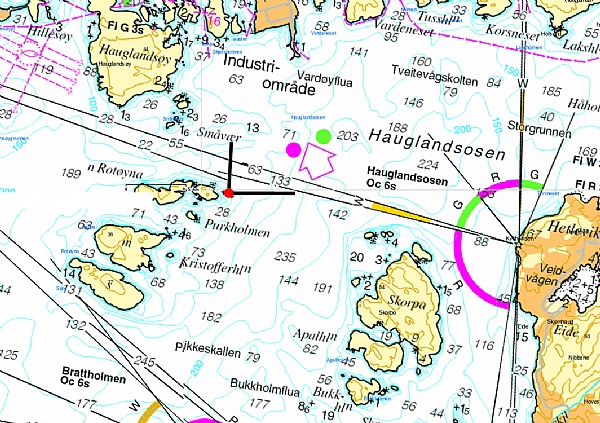 Endret posisjon for startb�yen p� Hjeltefjordtrimmen